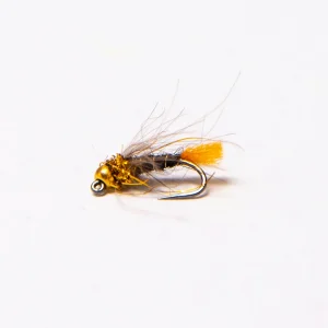 WWFW - Brown / Orange Euro -  Jig /  Barbless (gold tungsten bead)