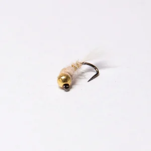 WWFW - White Euro Nymph - Jig - Barbless (gold tungsten bead)