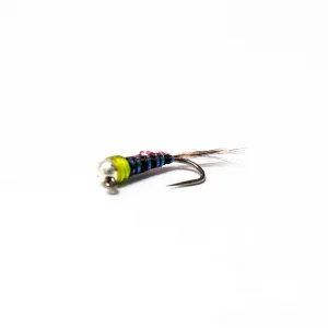 WWFW - Black & Blue Euro Nymph (silver tungsten bead)