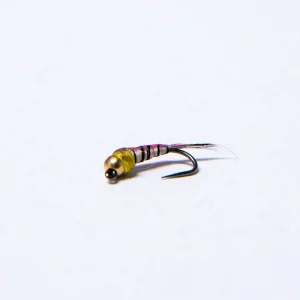 WWFW - Pink / White Nymph - Jig  / Barbless (gold tungsten bead)